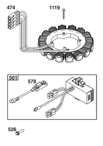 Part Location Diagram of 84005979 Briggs and Stratton REGULATOR